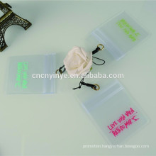 Transparent plastic business card holder